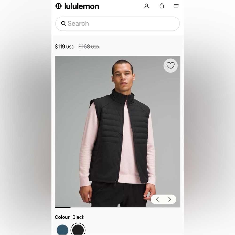 Men’s Lululemon “Down for it all” vest in size XL - Picture 7 of 7